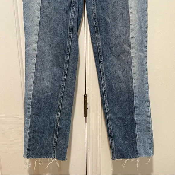 Urban Outfitters BDG jessye two toned mid rise true straight leg jeans 24 - Picture 5 of 16
